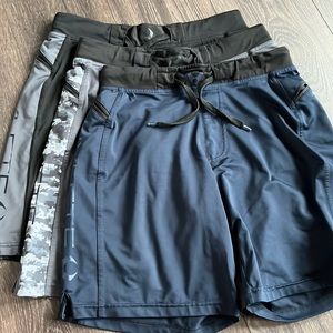 Hylete bundle of 3 Mens workout shorts size Small.